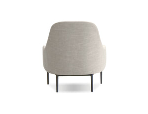 Swoon Lounge Chair in light grey with black legs