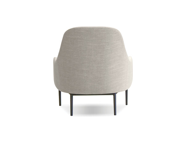 Swoon Lounge Chair in light grey with black legs