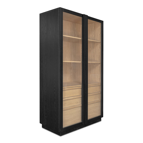 Moe's Charlotte Tall Cabinet with Glass Doors