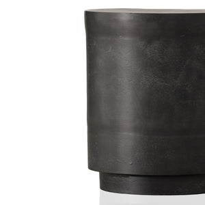 Javi Outdoor End Table In Aged Grey