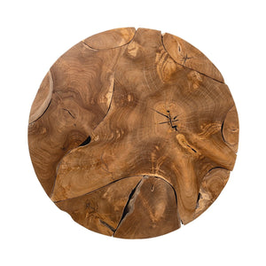 Rhea Solid Wood Round Coffee Table - Reclaimed Teak
