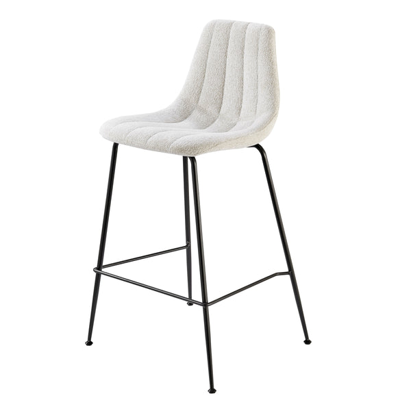 Robert KD Fabric Counter Stool, Posh Ivory