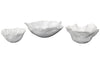 Fleur Ceramic Decorative Bowls (Set of 3), White
