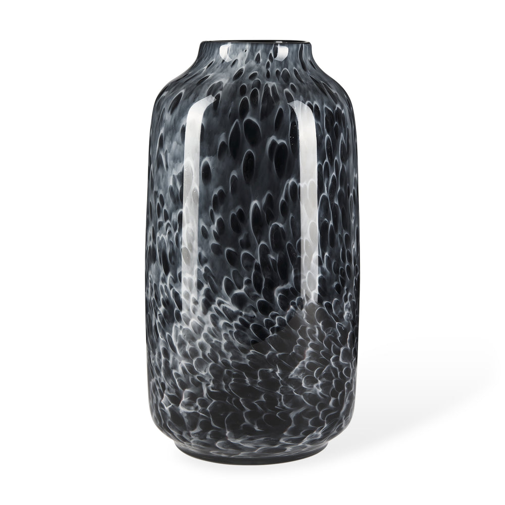 Masai Large Black Mottled Glass Vase