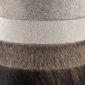 Winslow Hide Table Lamp with Linen Shade, Grey and White