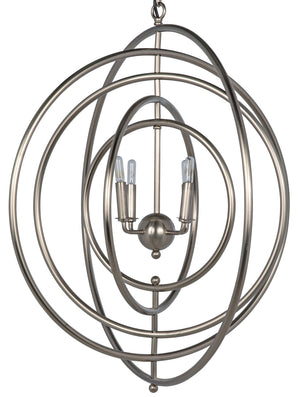 Brooks Pendant, Metal with Antique Silver Finish