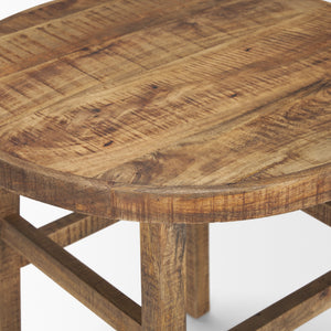 Rosie Large Brown Wood End Table