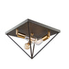 Artistry AC11113 Flush Mount in Matte Black & Harvest Brass