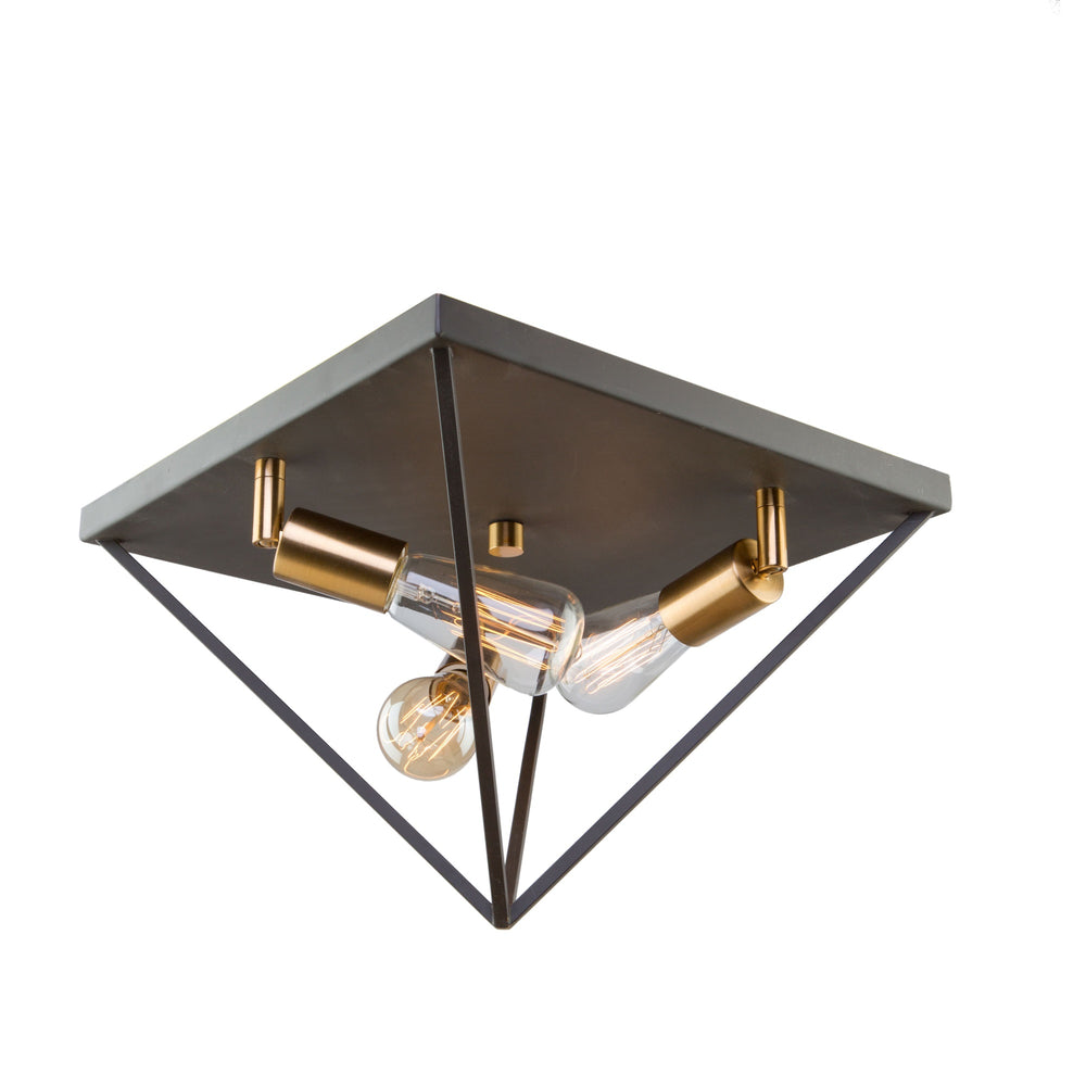 Artistry AC11113 Flush Mount in Matte Black & Harvest Brass
