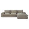 Moe's Berga Sectional Right in Grey Pebble