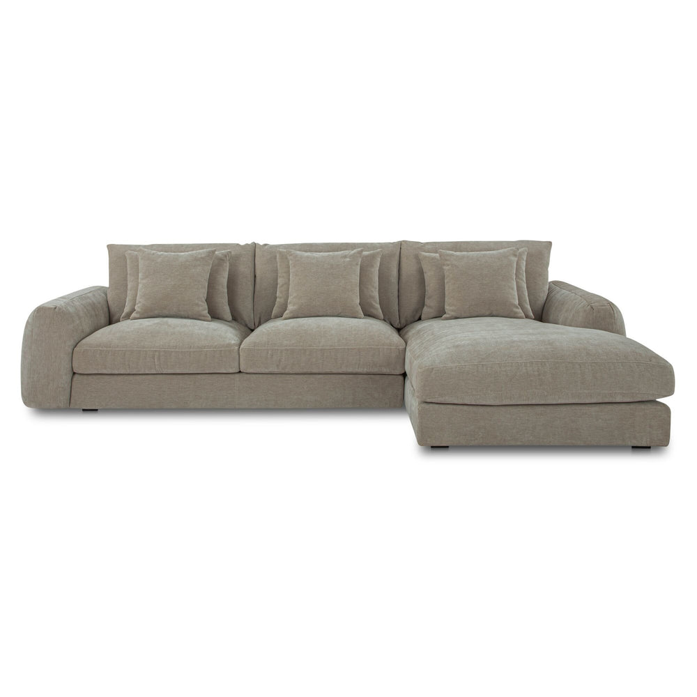 Moe's Berga Sectional Right in Grey Pebble