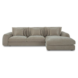 Moe's Berga Sectional Right in Grey Pebble