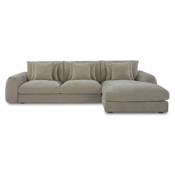 Moe's Berga Sectional Right in Grey Pebble