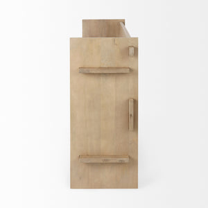 Aida Light Brown Wood Console Table