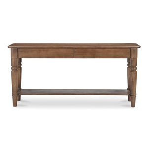 Moe's Russet Console Table with Drawers and Shelf