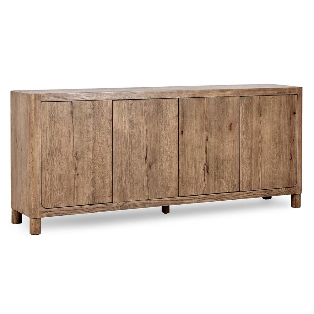 Orlando Solid Wood 4Dr Buffet with Oak Veneer