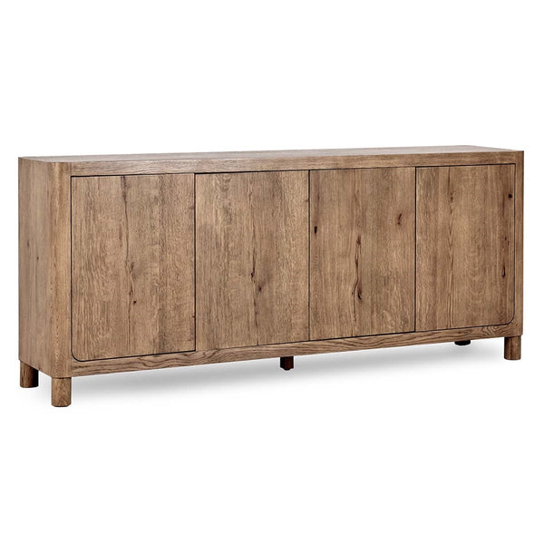 Orlando Solid Wood 4Dr Buffet with Oak Veneer