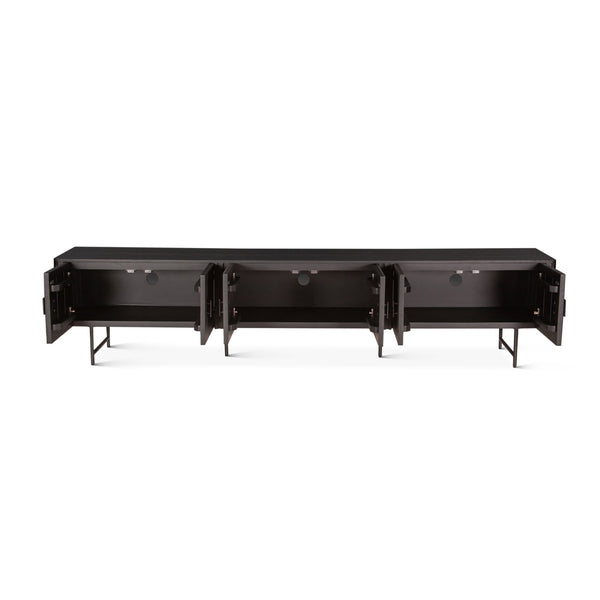 Verbania 98" Plasma Cabinet, Matte Black