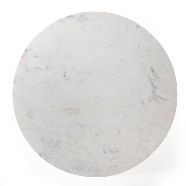 Helen Round Bistro Table In Polished White
