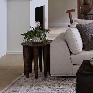 Naga Mango Wood Side Table, Brown