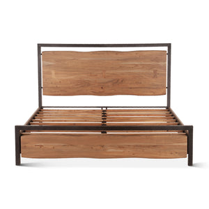 Aspen King Bed, Smoked Acacia