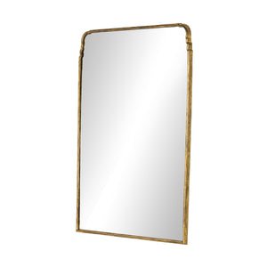 Loire Floor Mirror In Antiqued Gold Leaf