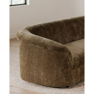 Moe's Thora Sofa Dark Green Velvet