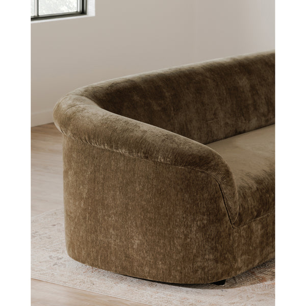 Moe's Thora Sofa Dark Green Velvet