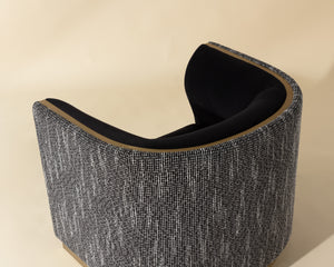 LARRON ARMCHAIR - ABBINGTON BLACK / HOBBES NIGHT
