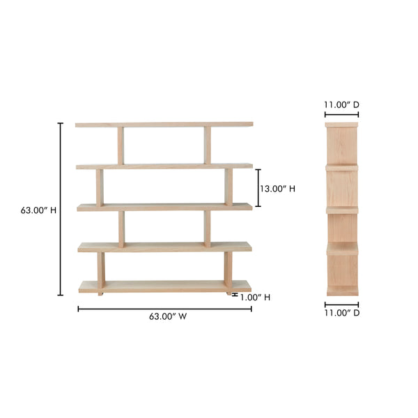 Miri Large Oak Shelf - Mid-Century Modern Style