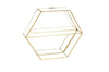 Brass & Glass Hanging Hexagon Large