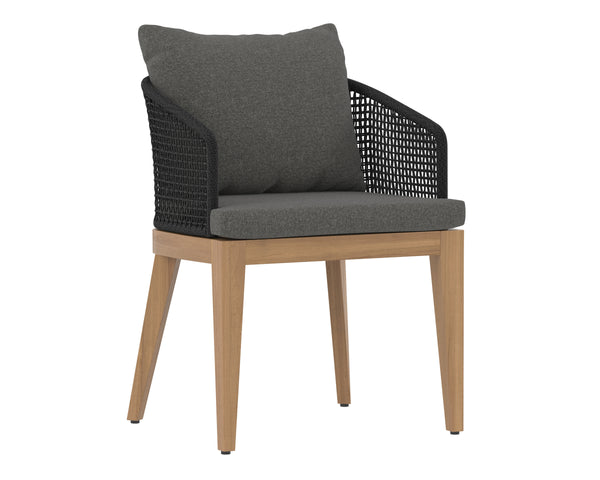 CAPRI DINING ARMCHAIR - NATURAL - GRACEBAY GREY