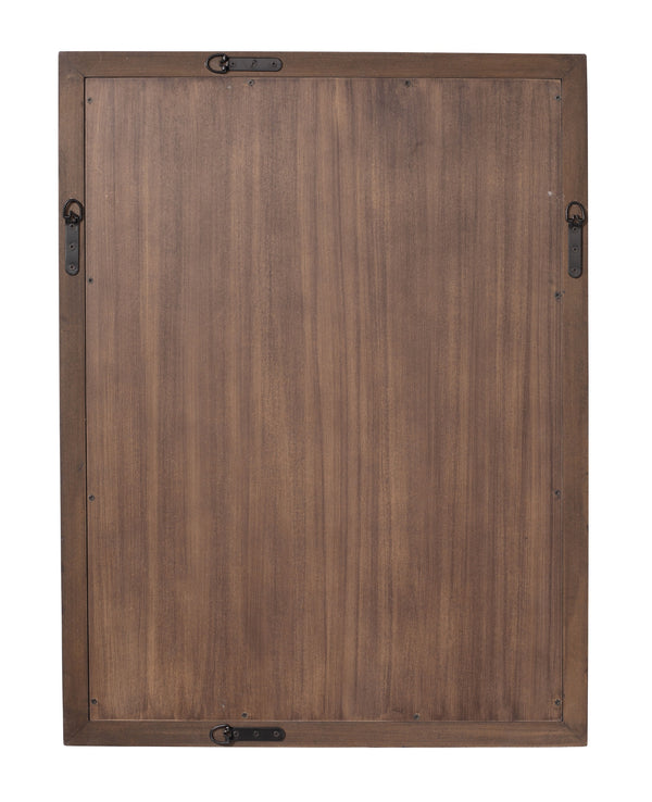 Chandler Rectangle Wood Wall Mirror, Charcoal