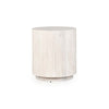 Layne Solid Wood Round End Table - Milk White