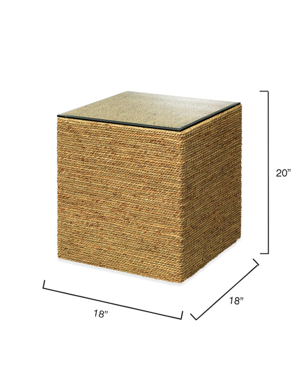 Captain Seagrass Square Side Table
