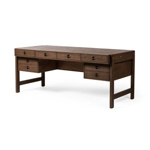 Oakley Desk - Dark Toasted Oak Veneer