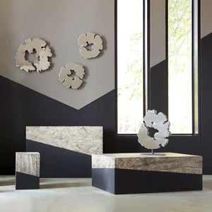 Geometry Console Table, Grey Stone