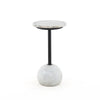 Viola Accent Table In Polished White Marble