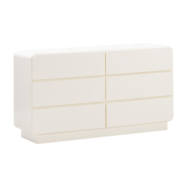 Sagura Cream 6-Drawer Dresser