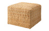 Hand-woven Natural Rattan Large Ottoman