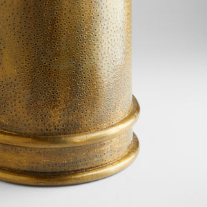 Gavel Accent Table| Brass
