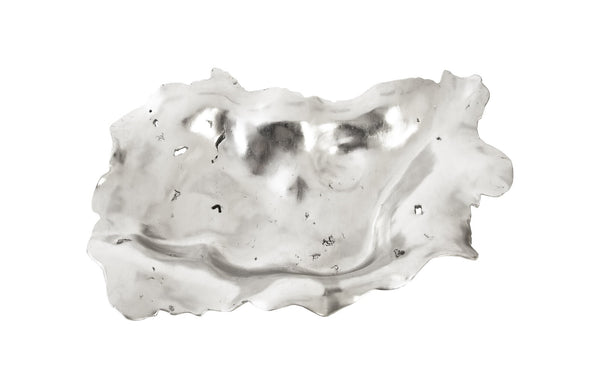 Rose Wood Burled Bowl, Silver
