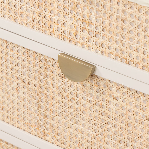 Luella 6 Drawer Dresser In Matte Alabaster
