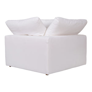 Moe's Clay Corner Chair in Cream White