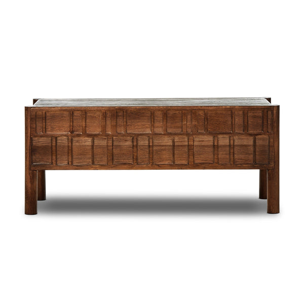 Ezri Desk - Carved Cocoa Oak