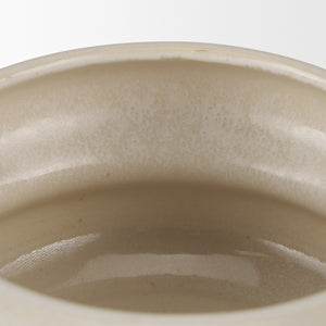 Twyla Short Cream Glazed Ring Pot