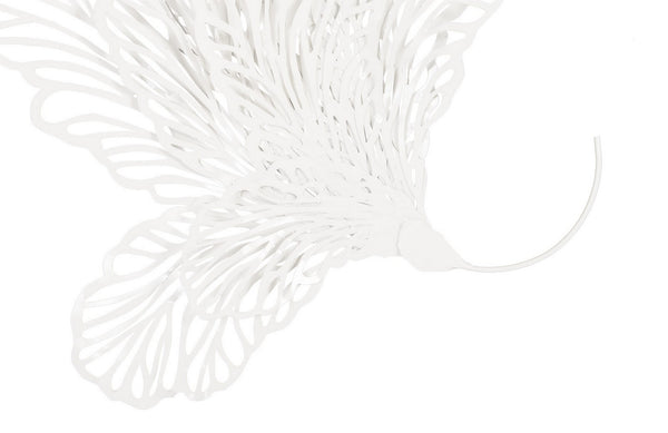 Butterfly Wall Art, White, Large