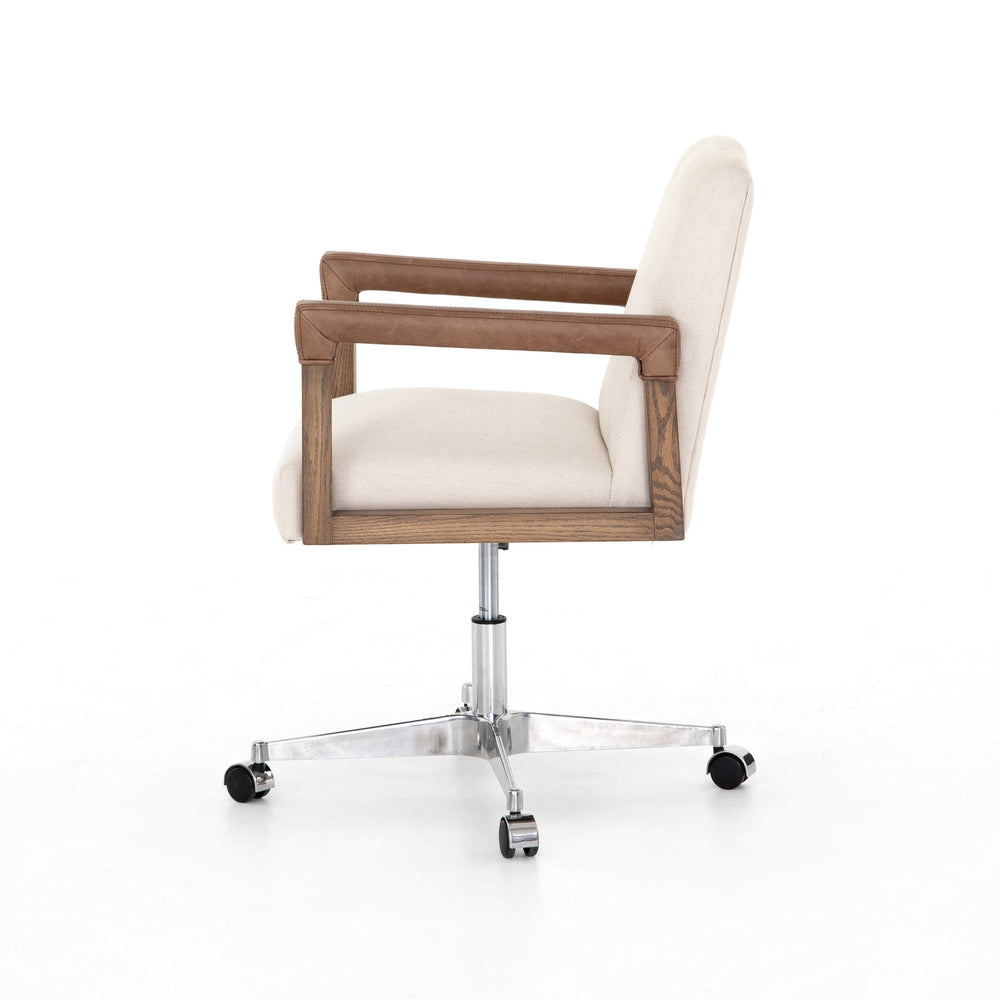 Reuben Traditional Desk Chair In Harbor Natural
