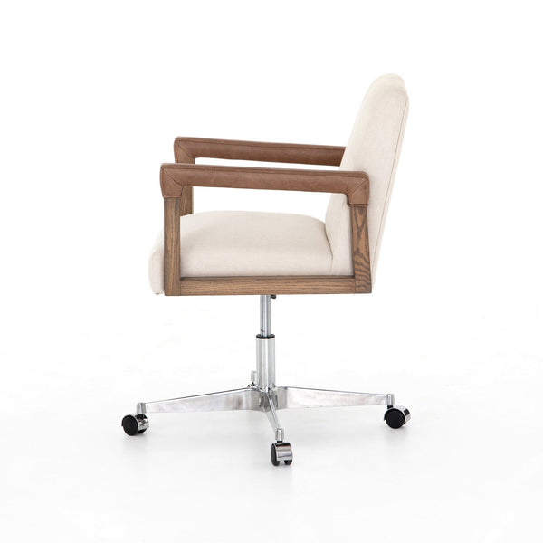 Reuben Traditional Desk Chair In Harbor Natural