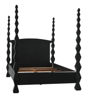 Brancusi Bed, Queen, Hand Rubbed Black